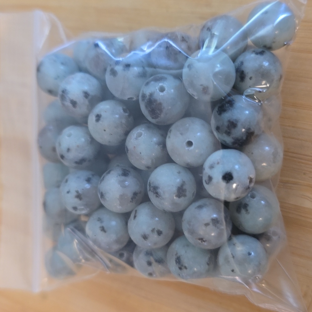 80+ pieces 10mm round Kiwi Jasper beads